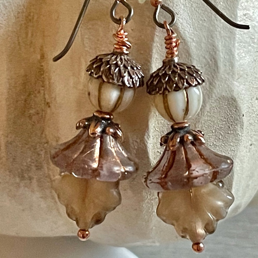 ARTISAN Earrings - “Early Frost” Dangles - Picture 4 of 7